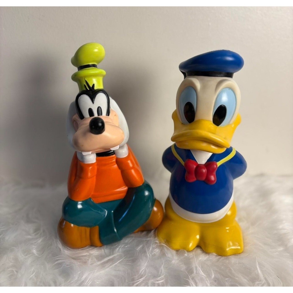 Disney Vtg Donald Duck & Goofy Ceramic Big Sipper Collectible Cups, Kidcore‎